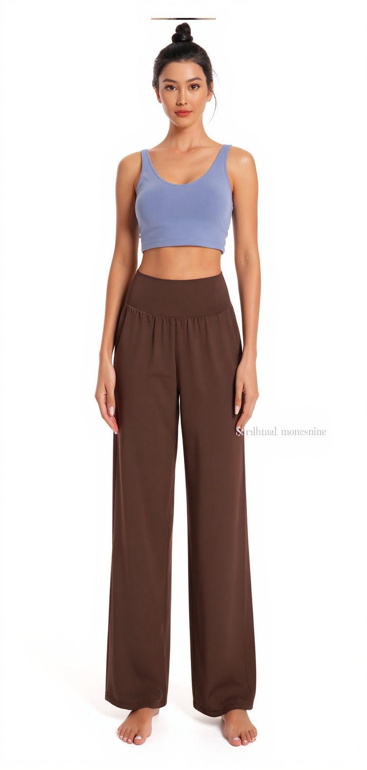 Wide-Leg Yoga Pants in Light Coffee — The Late Summer Edit style look